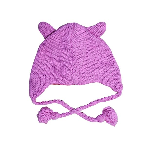 Wool Hat Pig Design One Size Pink - Picture 3 of 5